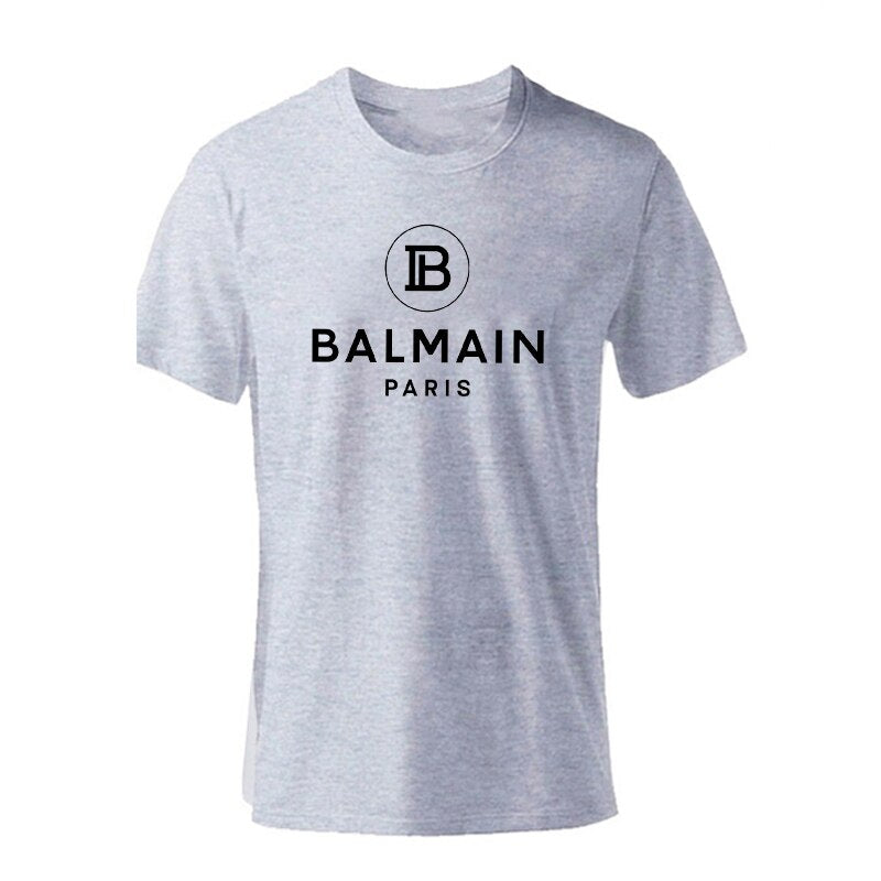 Men's Balmain Cotton T-shirt + Jogging Pants 2-Piece Set