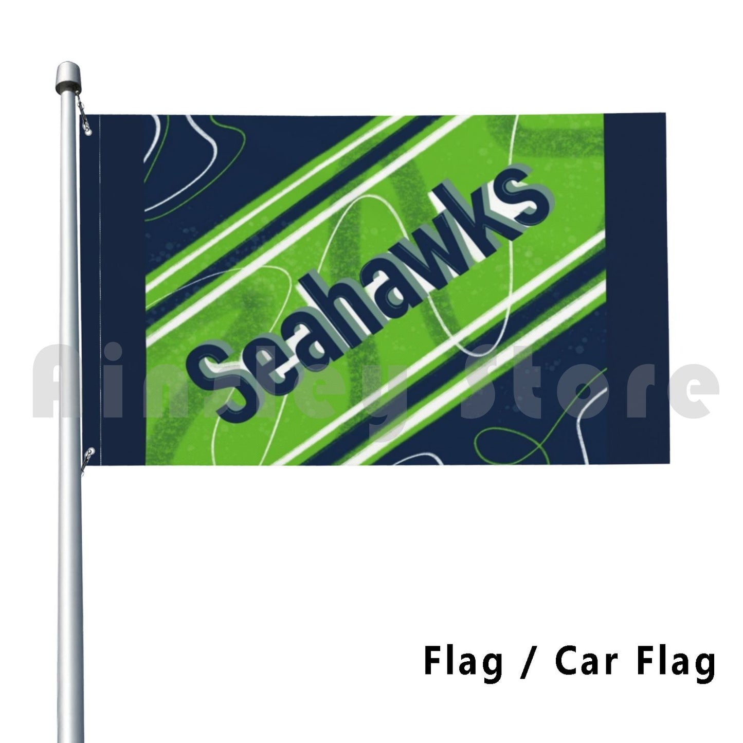 Outdoor Decor Seahawks Football Flag