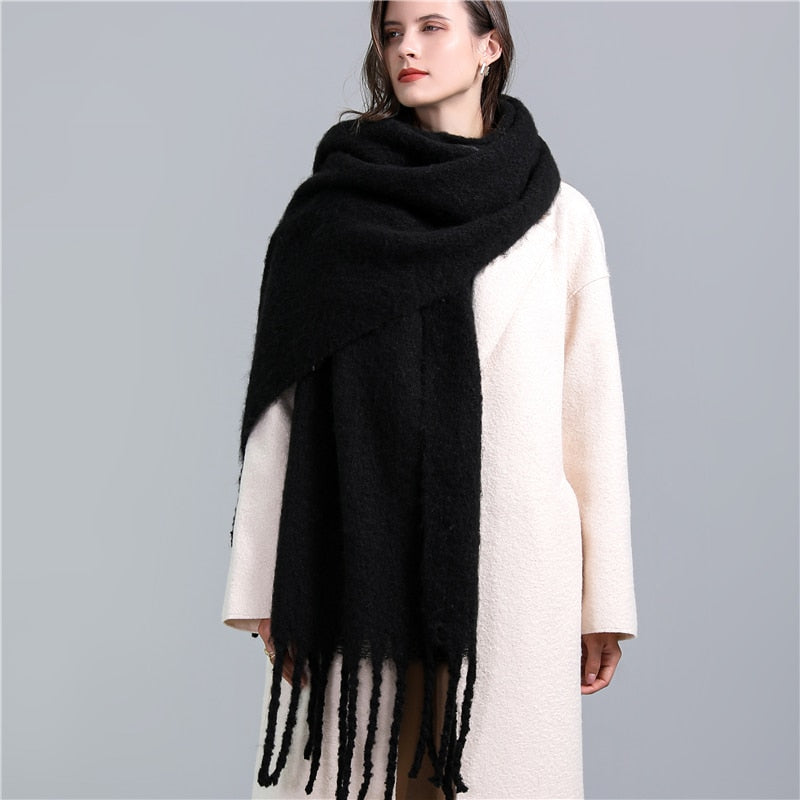 Cashmere Ladies Long Tassel Large Shawl Scarves