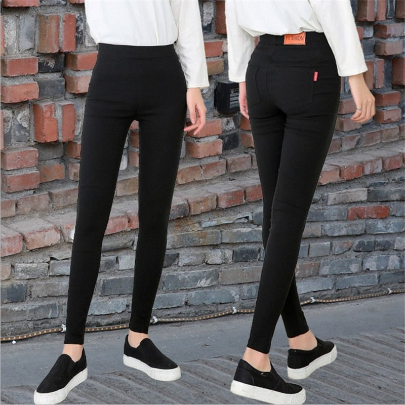 High Stretch Elastic Ankle Length Pencil Pants