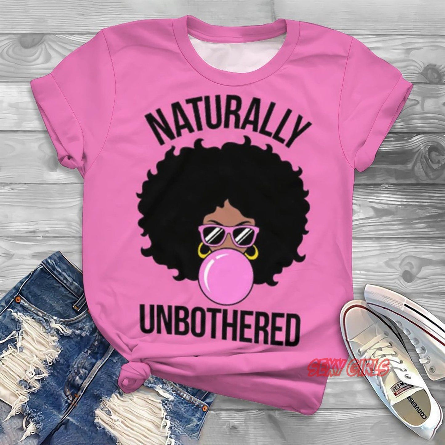 Black Woman Graphic Printed T-shirts Plus to 6X