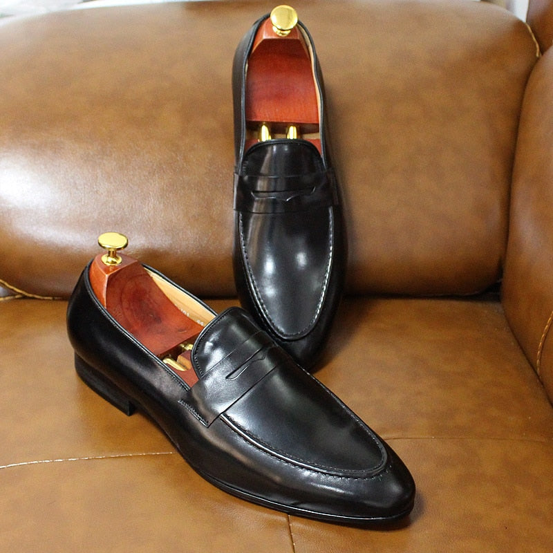 Men's Penny Loafer Genuine Leather Dress Shoes