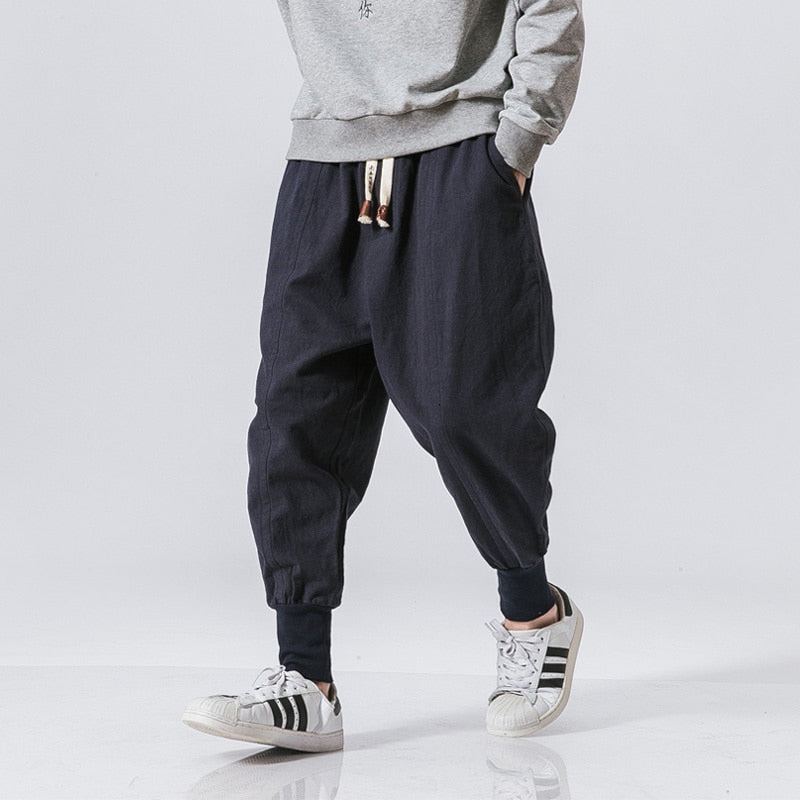 Men's Cotton Cargo Harem Sweatpants