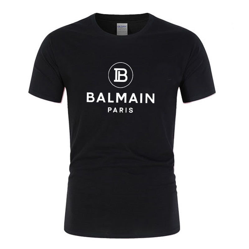 Men's Balmain Cotton T-shirt + Jogging Pants 2-Piece Set