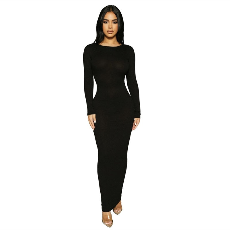 Ribbed Knitted Bodycon Wrap Dress