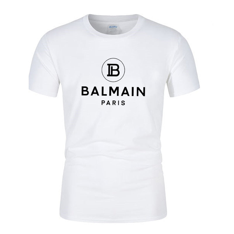 Men's Balmain Cotton T-shirt + Jogging Pants 2-Piece Set