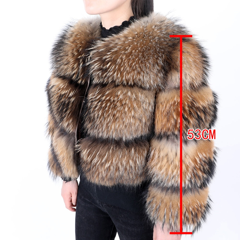 Genuine Ladies Short Real Fox Fur-Vests, Coats & Hooded Jackets