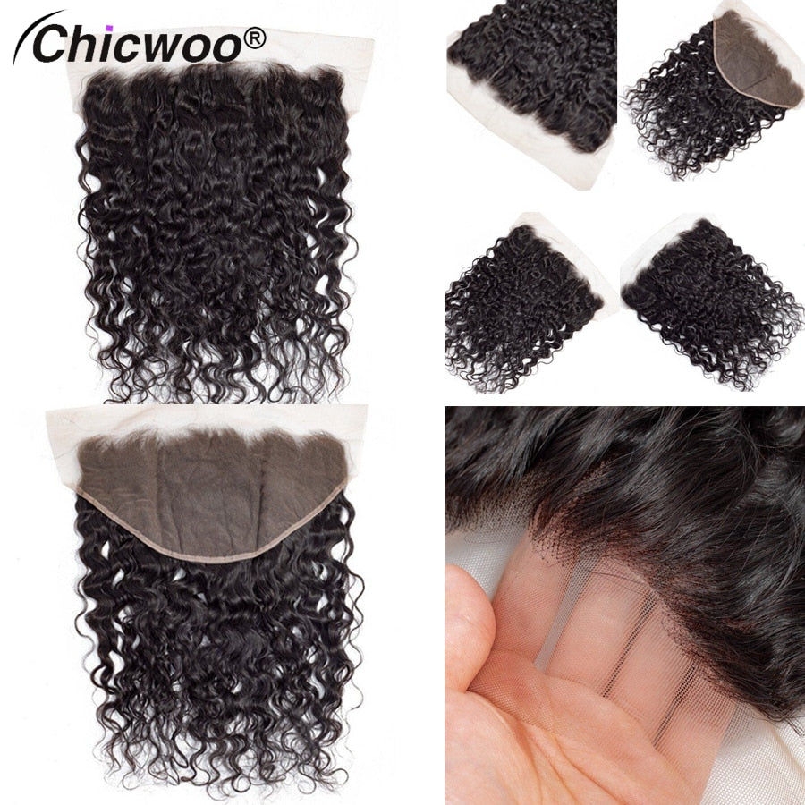 HD Lace 13x4 13x6 Frontals & Closures Water Wave 4x4 5x5 6x6 7x7 Invisible Fine Melt Lace Brazilian 100% Human Hair w/ Baby Hair