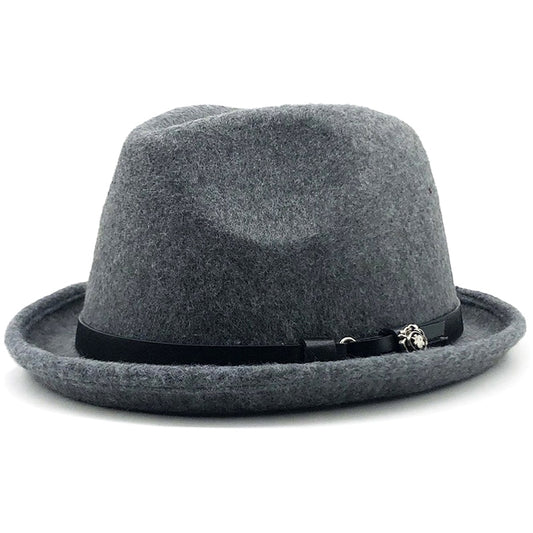 Felt Wool Wide Brim Ribbon Band Fedora Hat