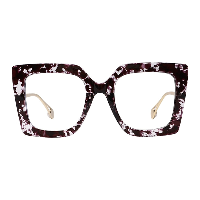 Square Clear Optical Transparent Frame Eyeglasses