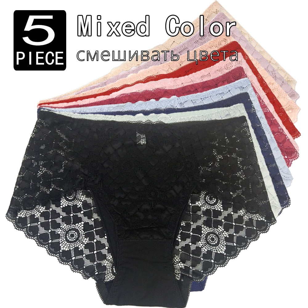 Plus Size High Rise Lace Panties to 4X