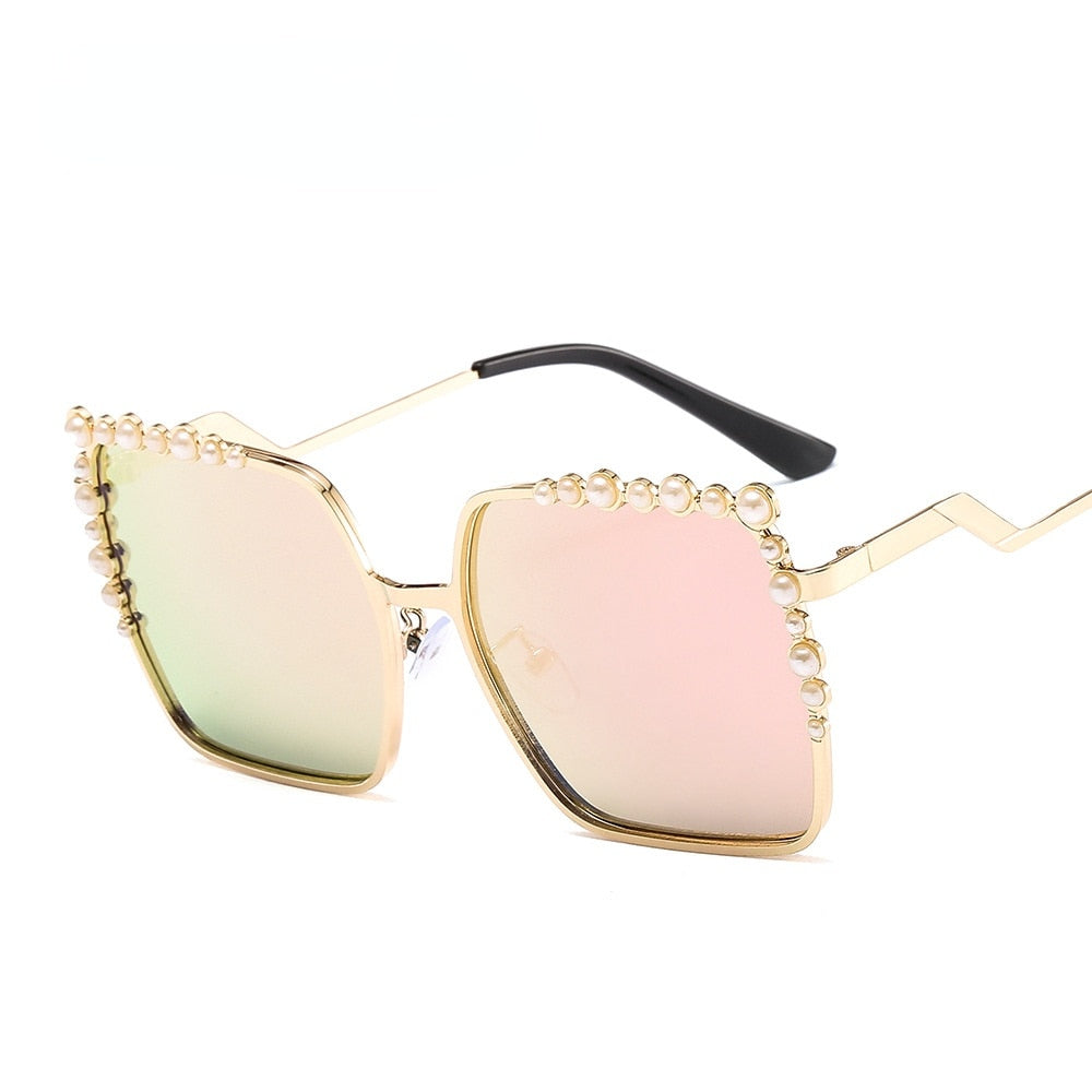 Oversized Square Pearl Sunglasses