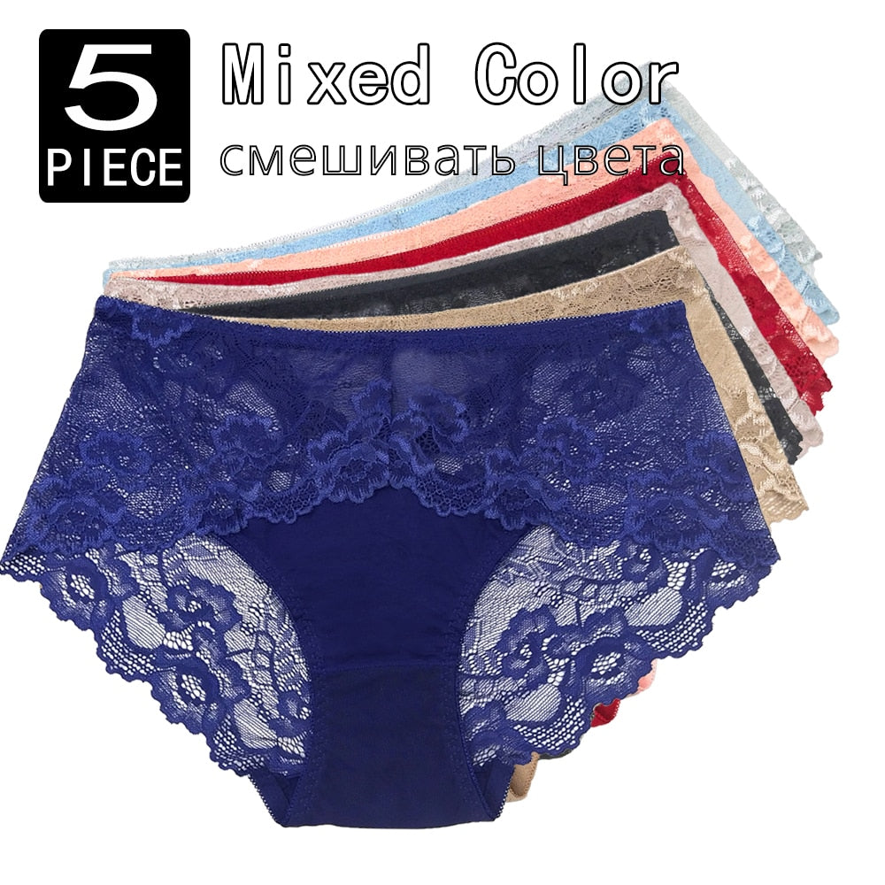 Plus Size High Rise Lace Panties to 4X