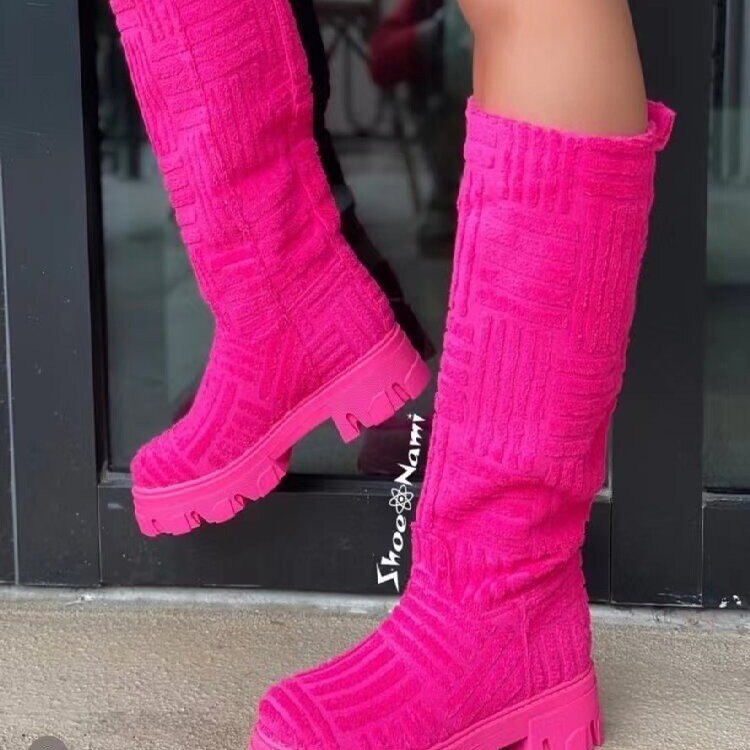 Suede Microfiber Knee High Snowboots