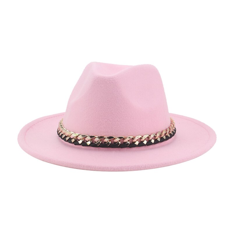 Women's Chain Belt Fedora Hat