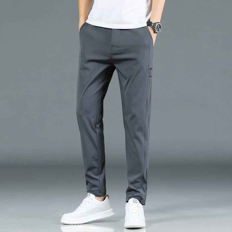 Men's Slim Fit Work Elastic Waist Pants