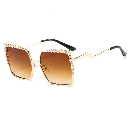 Oversized Square Pearl Sunglasses