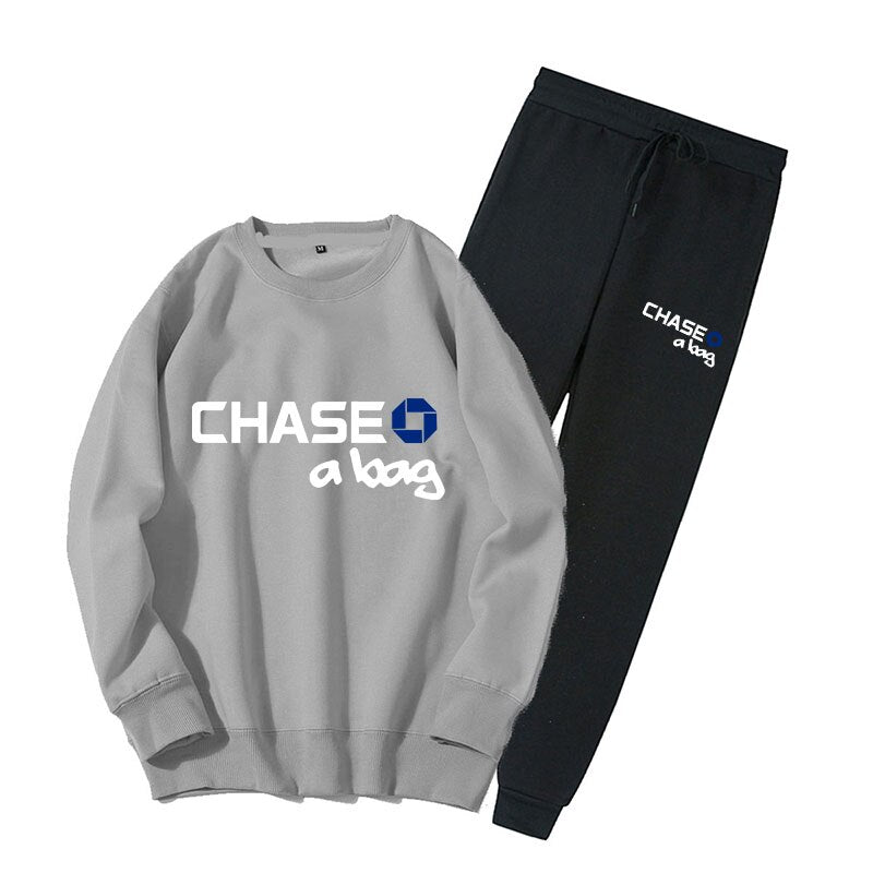 "Chase A Bag" Men's/Women Sweatshirt + Jogger Pants 2-Piece Set