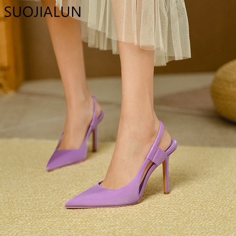 Slingback Pointed Toe Dress Sandal Pumps