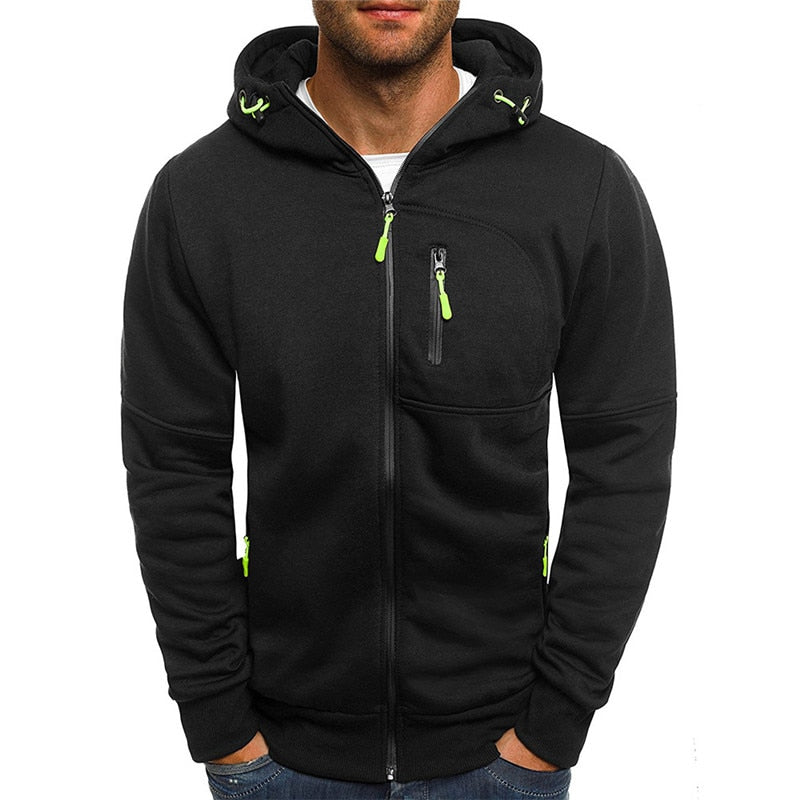 Men's Hooded Zipper Sweatshirt Jacket