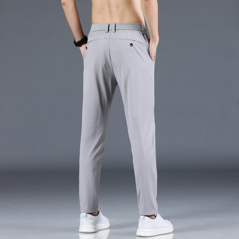 Men's Slim Fit Work Elastic Waist Pants