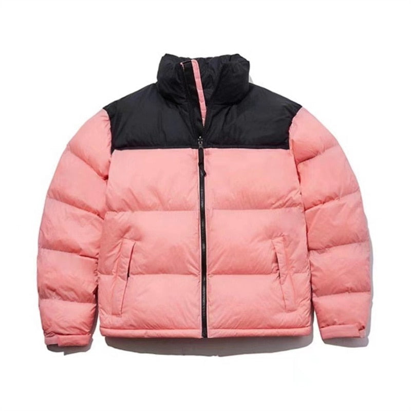 Unisex Puffer Down Colorblock Padded Jackets