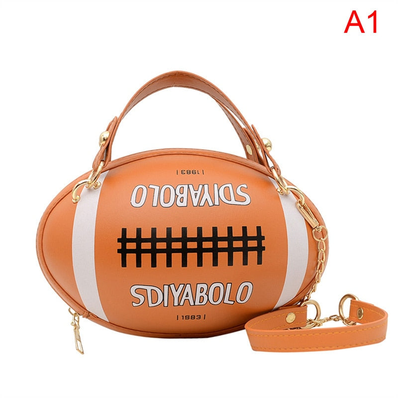 Ladies Basketball Football Crossbody Chain Handbag