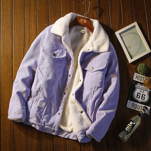 Men's Corduroy Cotton Jacket to 5XL