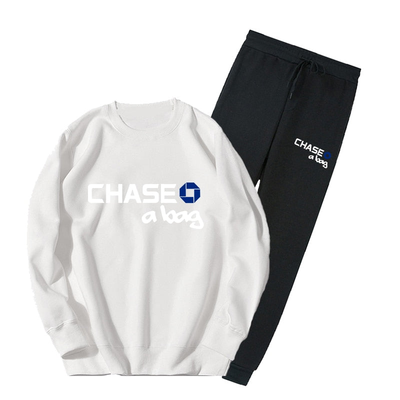 "Chase A Bag" Men's/Women Sweatshirt + Jogger Pants 2-Piece Set