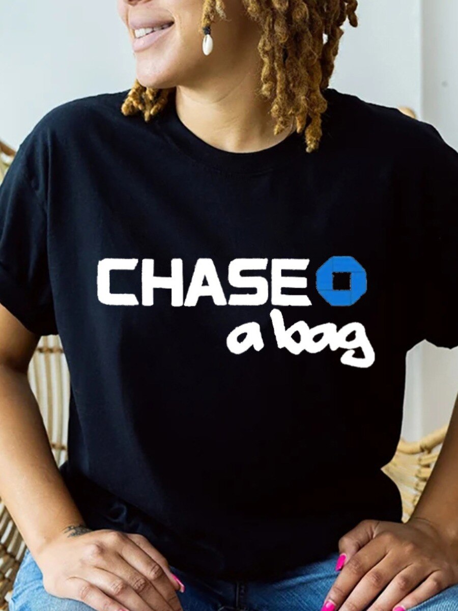 "Chase A Bag" Crew Neck Short Sleeve Ladies T-Shirt