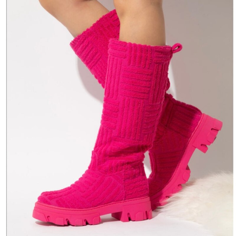 Suede Microfiber Knee High Snowboots