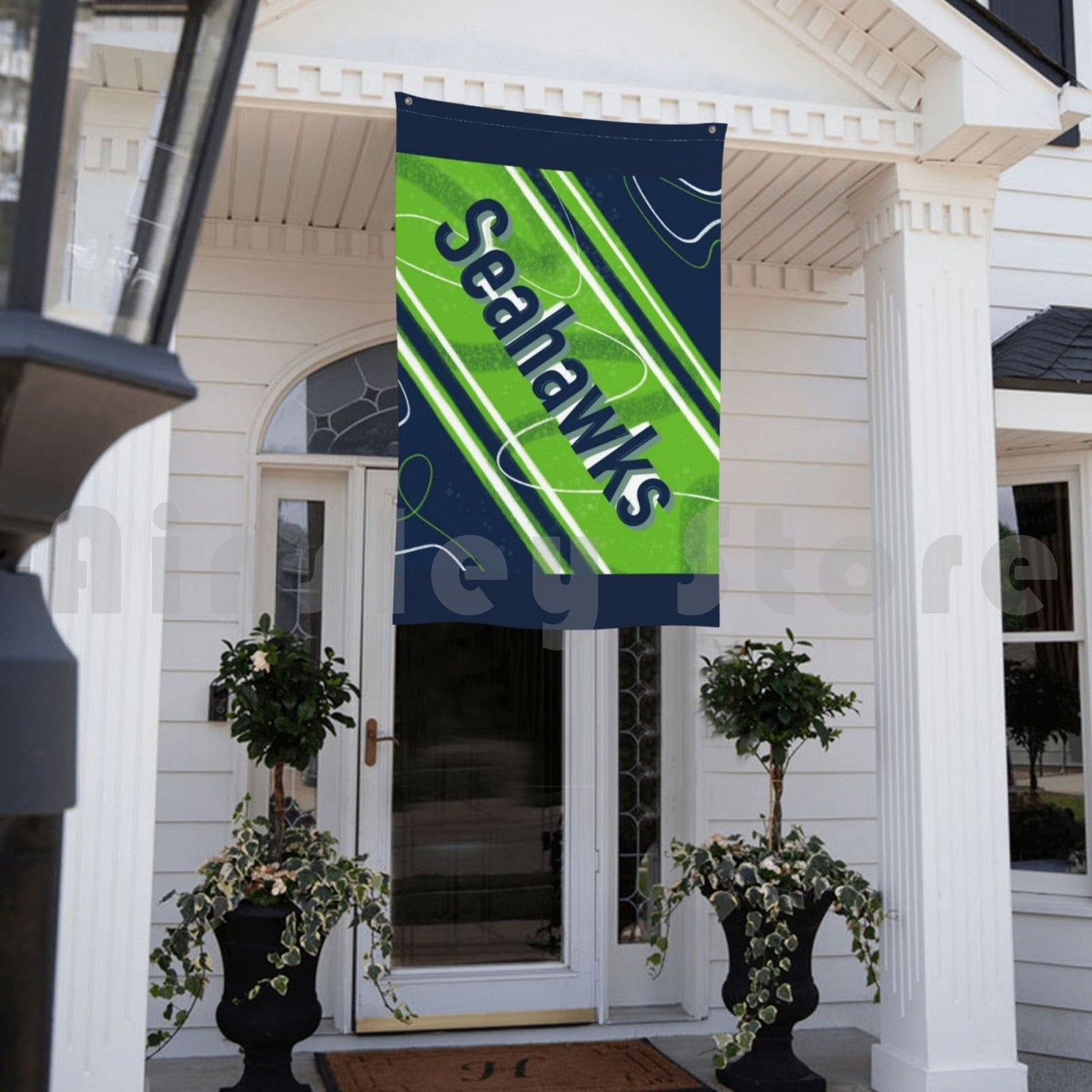 Outdoor Decor Seahawks Football Flag