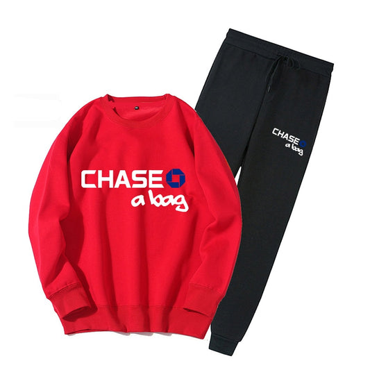 "Chase A Bag" Men's/Women Sweatshirt + Jogger Pants 2-Piece Set