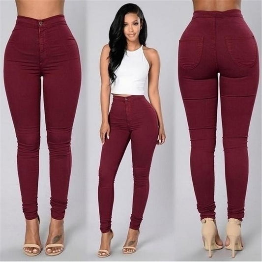 High Stretch Elastic Ankle Length Pencil Pants