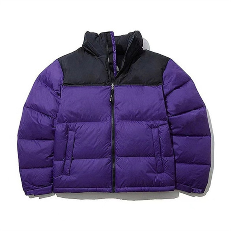 Unisex Puffer Down Colorblock Padded Jackets