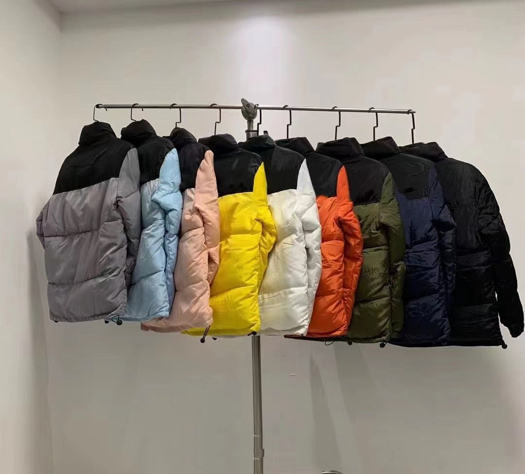 Unisex Puffer Down Colorblock Padded Jackets