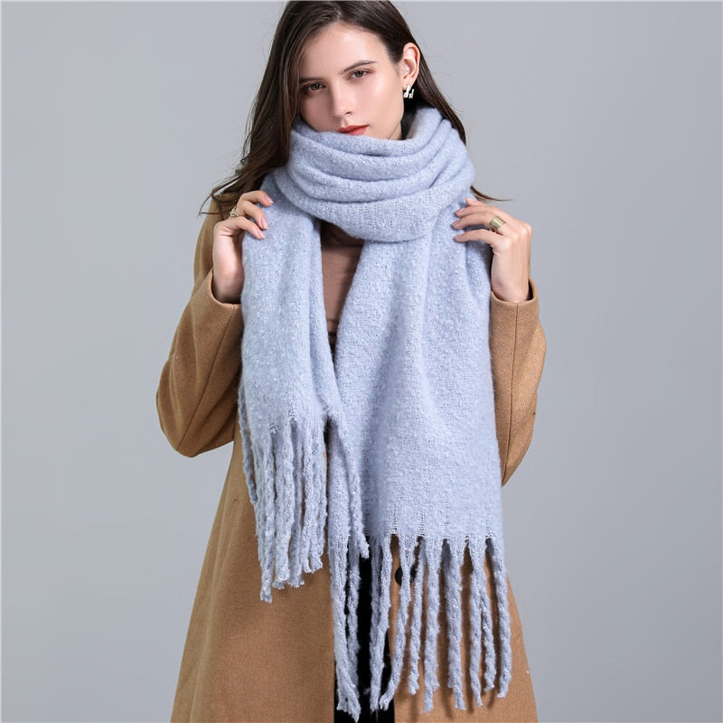 Cashmere Ladies Long Tassel Large Shawl Scarves