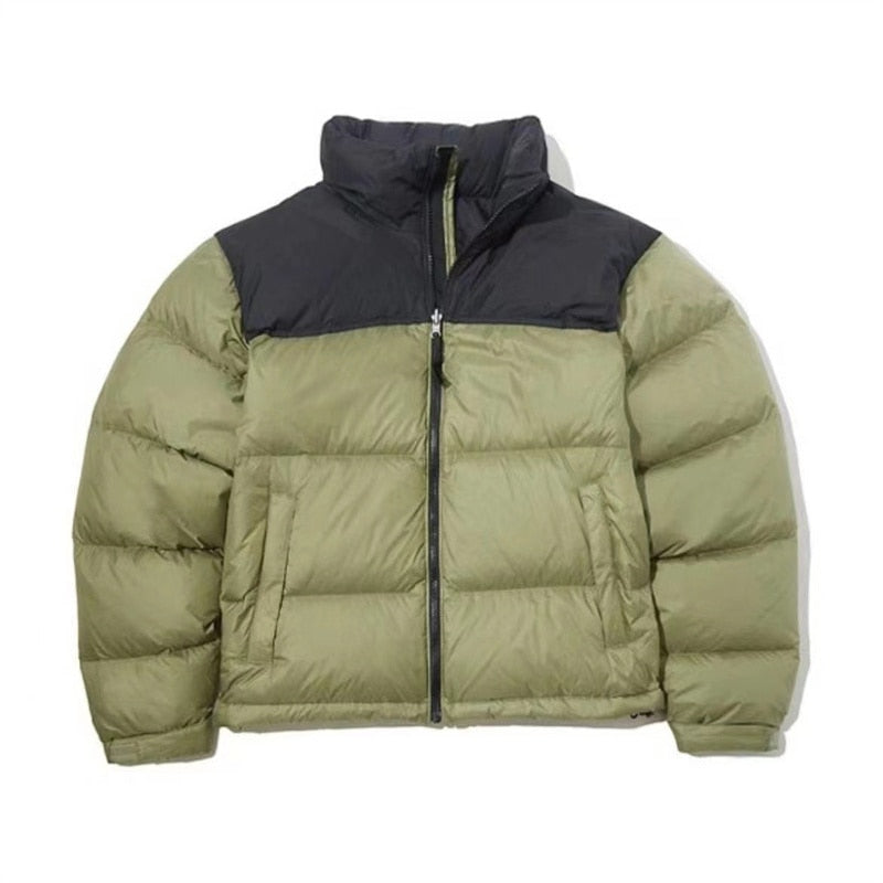 Unisex Puffer Down Colorblock Padded Jackets