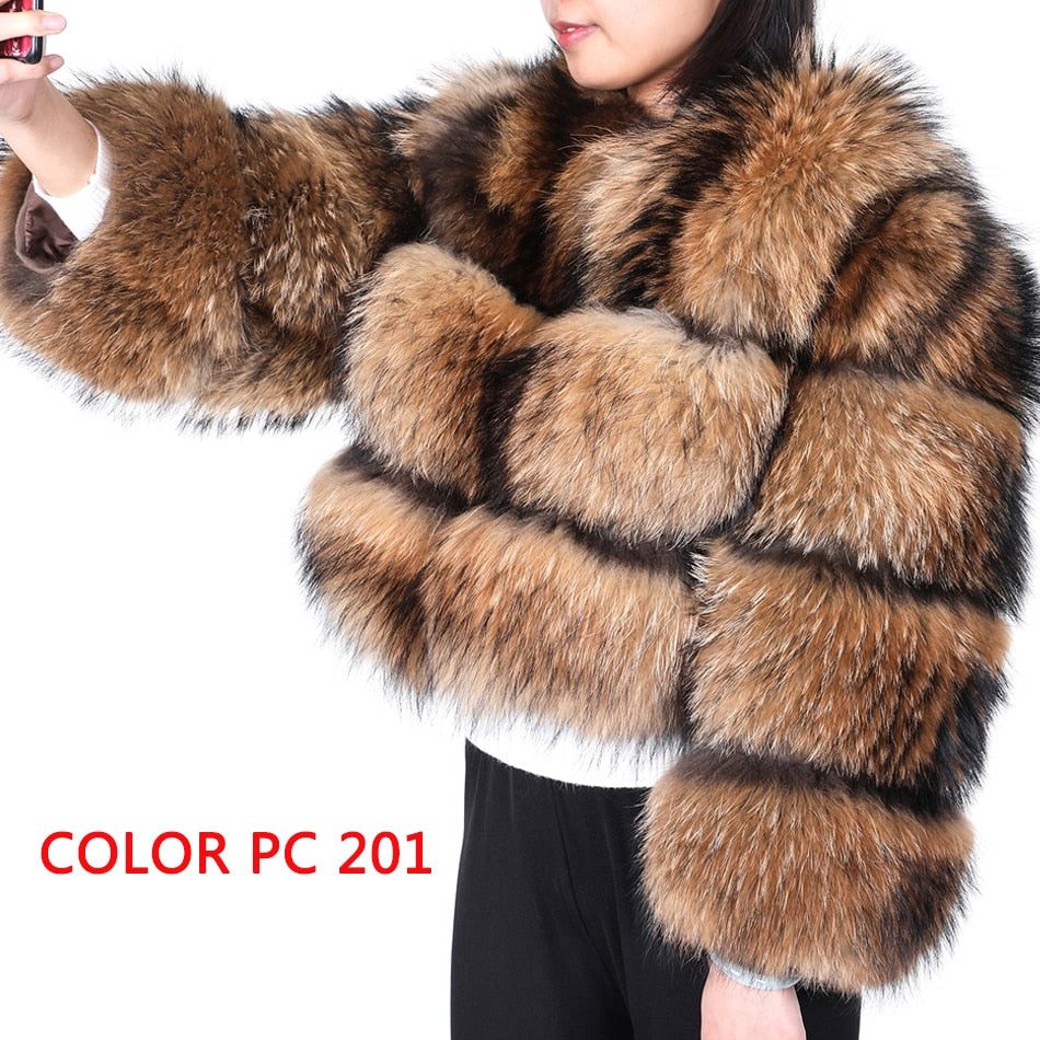 Genuine Ladies Short Real Fox Fur-Vests, Coats & Hooded Jackets