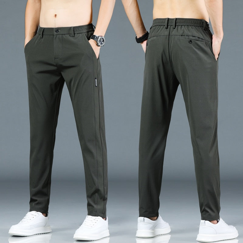 Men's Slim Fit Work Elastic Waist Pants