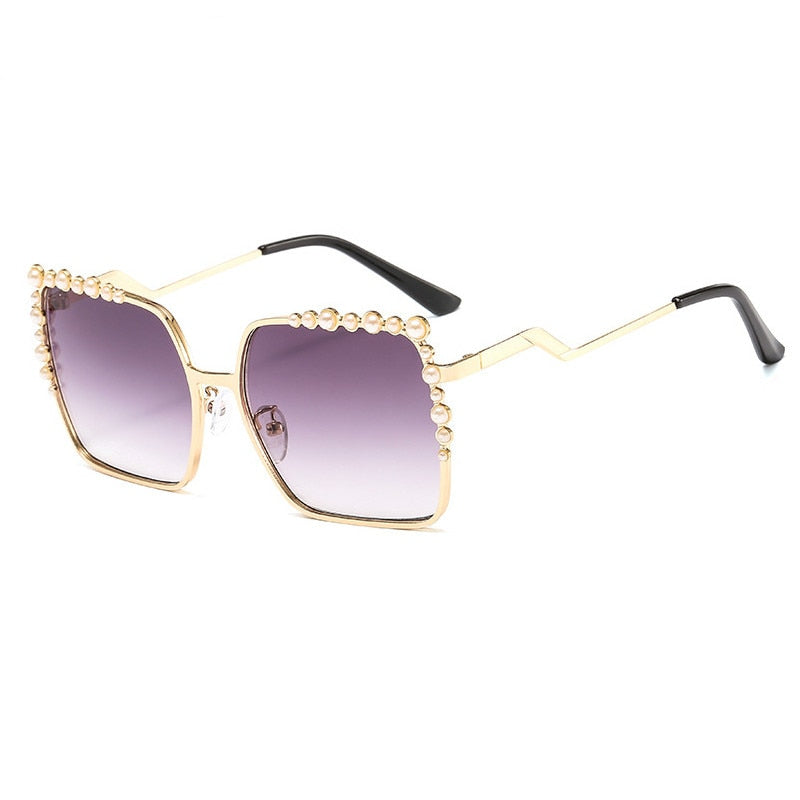 Oversized Square Pearl Sunglasses