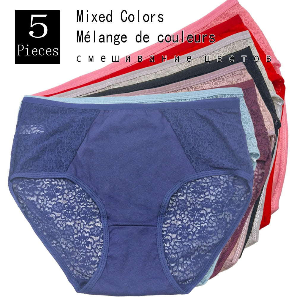 Plus Size High Rise Lace Panties to 4X