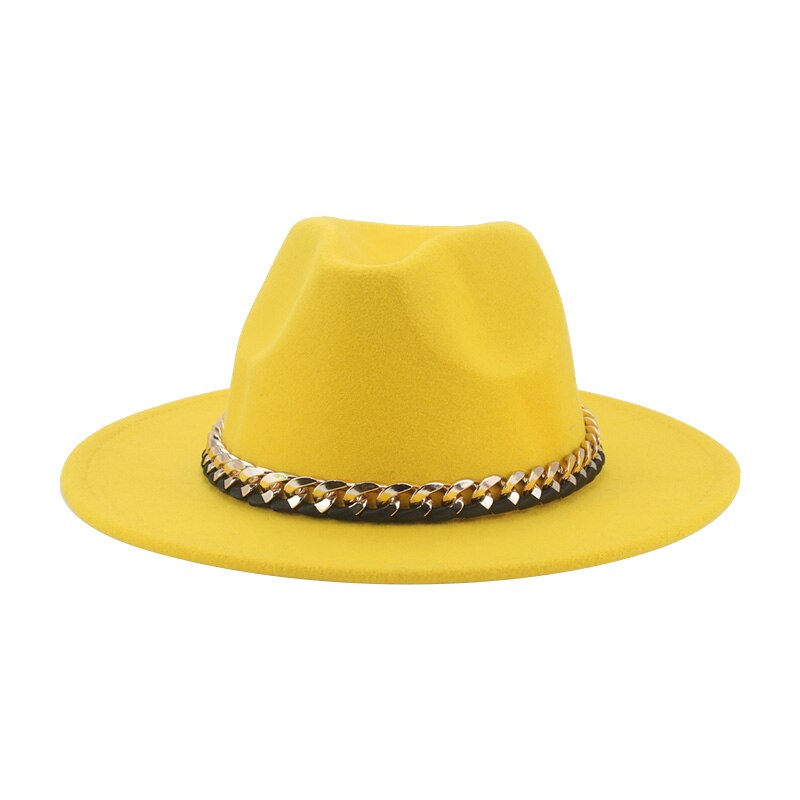 Women's Chain Belt Fedora Hat