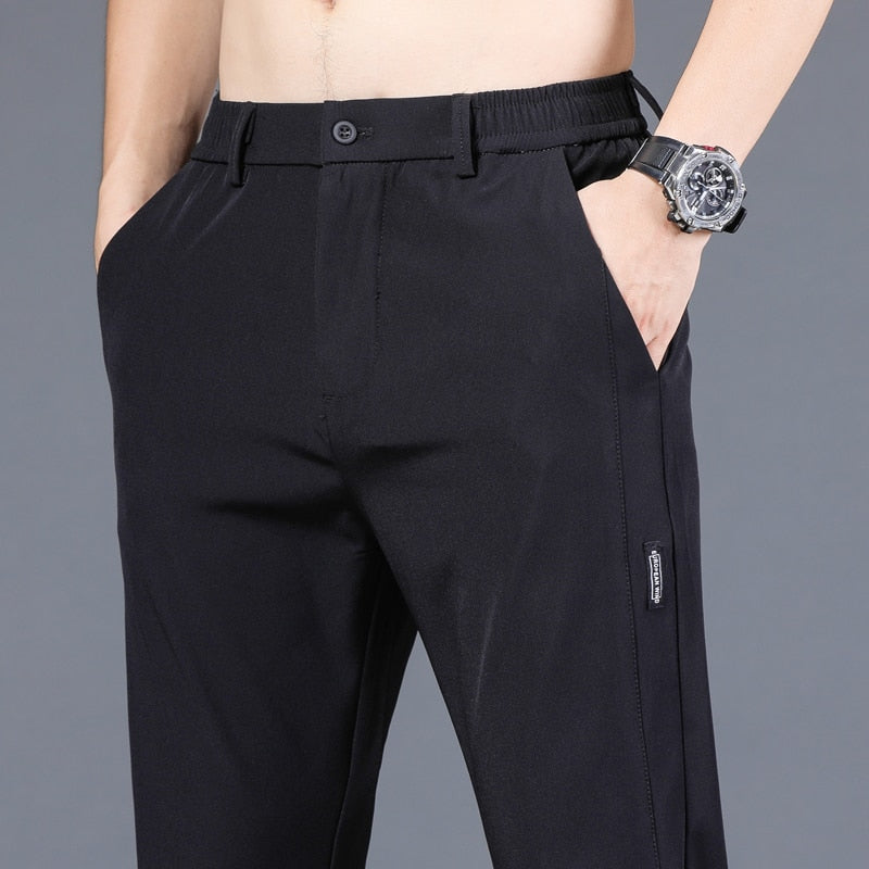 Men's Slim Fit Work Elastic Waist Pants