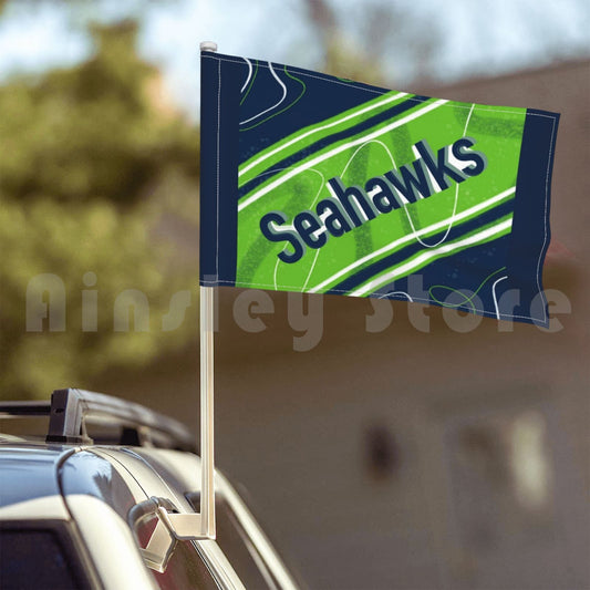 Outdoor Decor Seahawks Football Flag