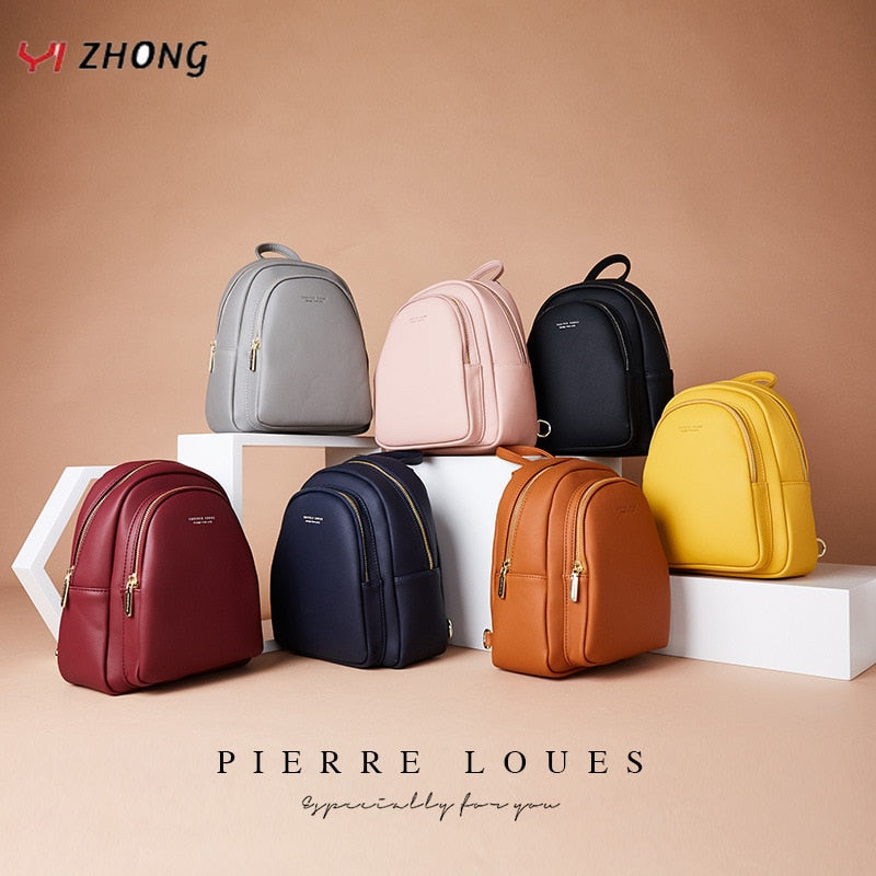 Leather Mini Multi-Functional Designer Ladies Backpack