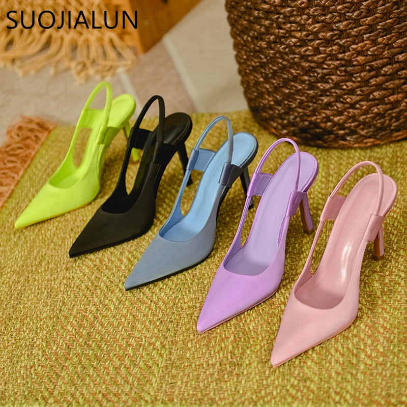 Slingback Pointed Toe Dress Sandal Pumps