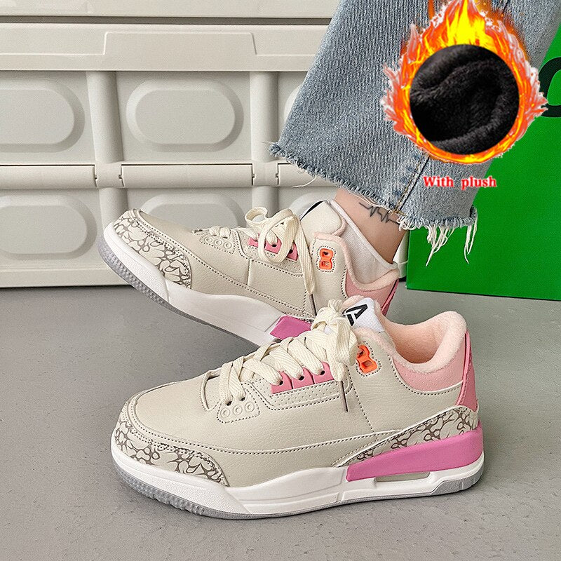 Replica Air Cushion Platform Plush Women's Sneakers