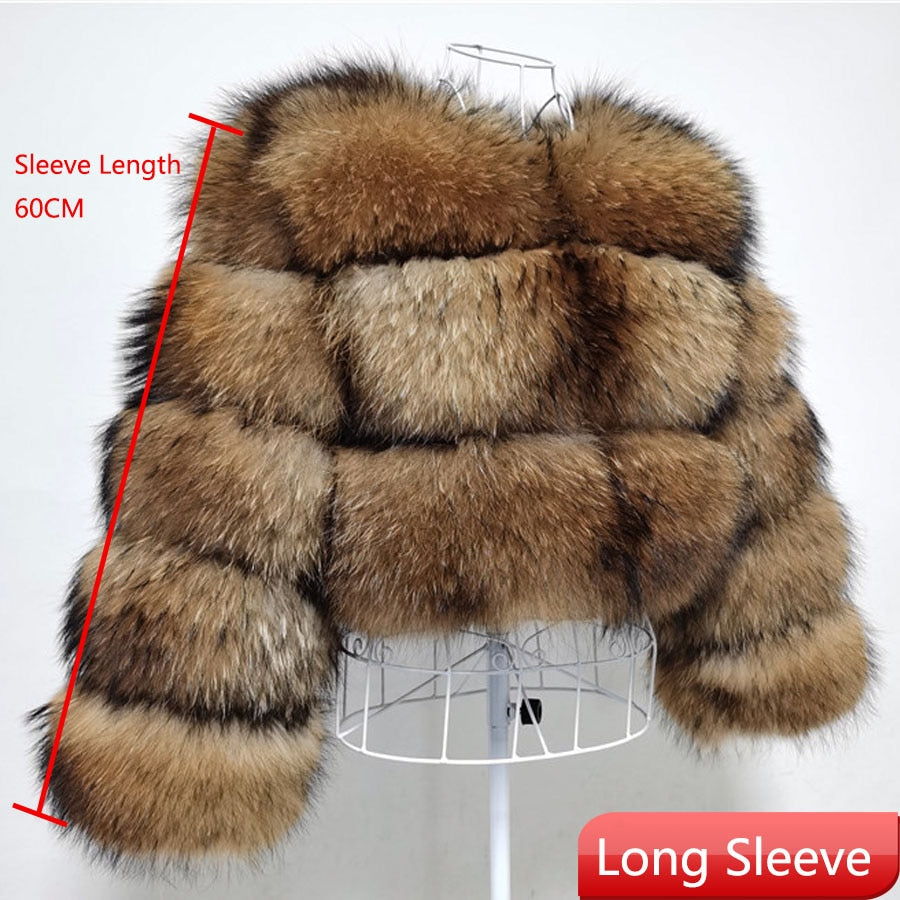 Genuine Ladies Short Real Fox Fur-Vests, Coats & Hooded Jackets