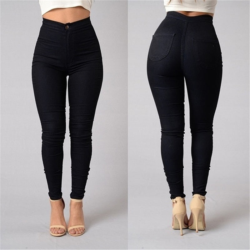 High Stretch Elastic Ankle Length Pencil Pants